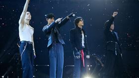 言承旭、吳建豪、周渝民、五月天阿信。「F✦FOREVER恆星之城」演唱會印尼。（圖／相信音樂提供）