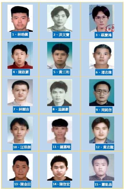 彰化接連發生重大毒駕車禍,奪走4條人命,彰化縣警局公布21名毒酒駕累犯大頭照。(圖/彰化縣警局提供)