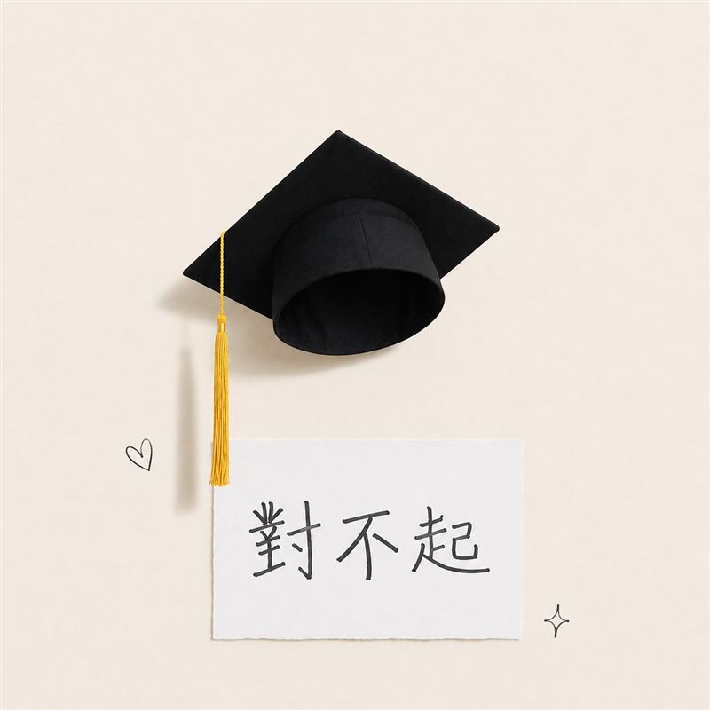 孫淑媚親上火線致歉:「歹勢……我第一次當碩士……。」(圖/翻攝自孫淑媚臉書)