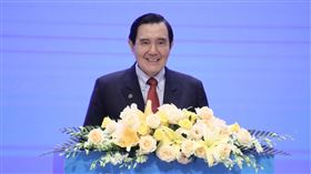 前總統馬英九今（15）日出席海峽論壇致詞。（圖／馬英九基金會提供）