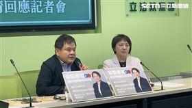 民進黨立法院黨團由幹事長莊瑞雄、書記長范雲召開輿情回應記者會（圖／記者詹宜庭攝影）