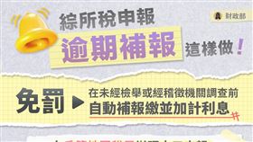 民眾若發現忘記申報綜合所得稅，只要在未經檢舉前自動補報繳並加計利息，即可免予處罰，應儘速向國稅局辦理。（圖／財政部提供）