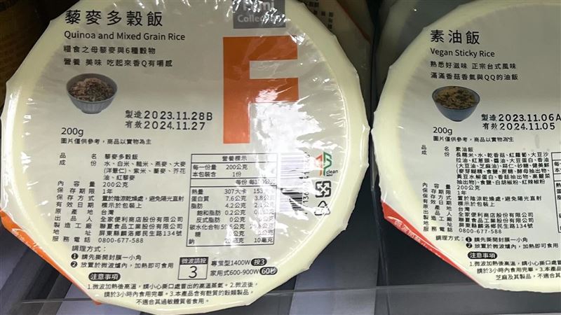 「藜麥多榖飯」竟滿黑黴!全家急下架停產