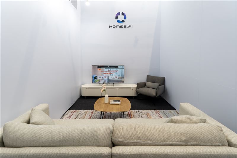 HOMEE AI於展場打造沉浸式居家空間體驗。（圖／品牌業者提供）
