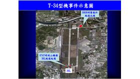 墜機,空軍官校,T-3,初級教練機,岡山空軍基地,航跡圖(圖／軍方提供)