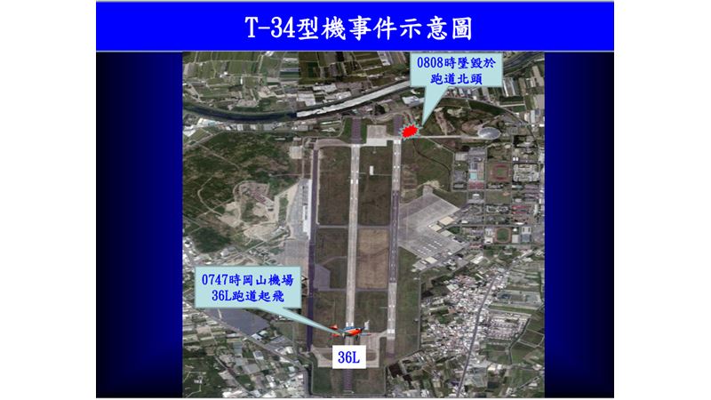 T-34墜機航跡圖曝光 2飛官受困殉職