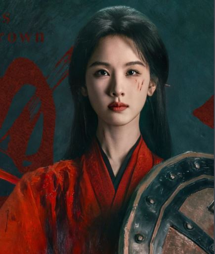 陳都靈拍攝新劇《翹楚》的造型。(圖/翻攝自微博)