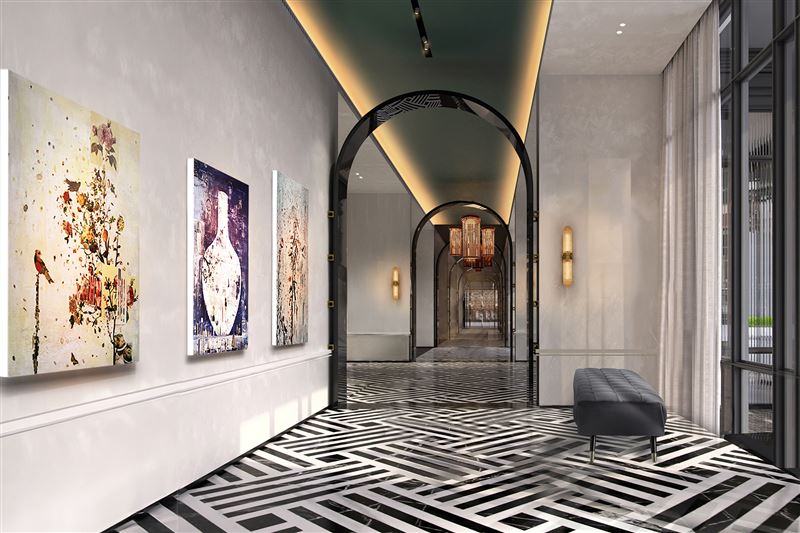 酒店集結14位藝術家作品聯合策展，在建築、空間、藝術中完美對話，呈現艾美酒店品牌核心的藝術體驗。（圖／台北板橋馥華艾美酒店提供）
