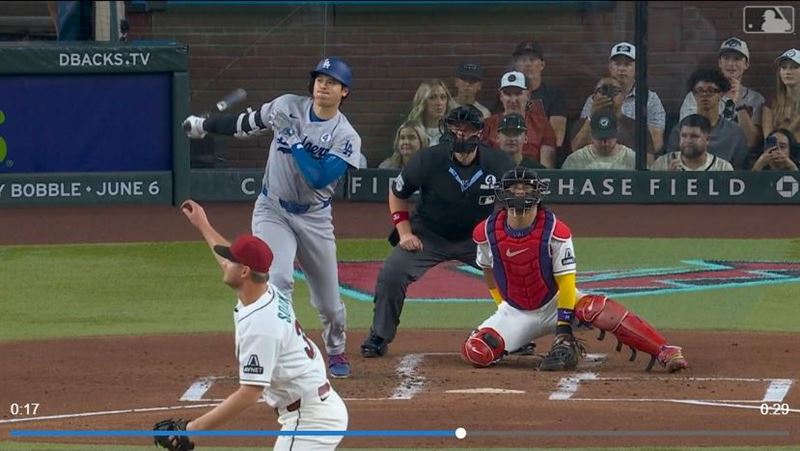 大谷翔平敲出本季第2支三壘安打。（圖／翻攝自MLB官網）