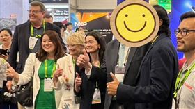 黃敏珊LORI站台所羅門黃仁勳妻女COMPUTEX（圖／記者王文承攝影）