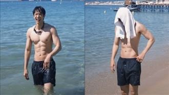 劉以豪海邊秀腹肌　網驚快40歲太誇張