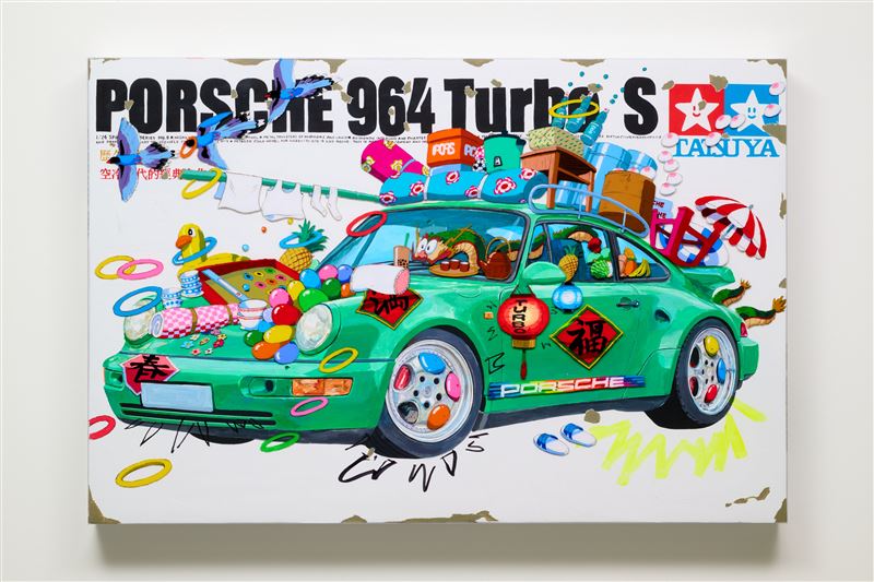 以經典964為主角打造專屬藝術作品。（圖／Porsche提供）