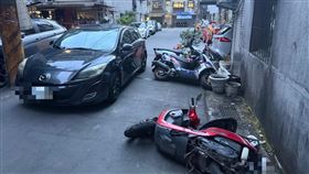基隆市七堵區福一街，37歲葉姓男子吸食「喪屍菸彈」毒駕肇事。（圖／翻攝畫面）