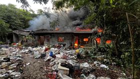 宜蘭縣五結鄉季水路、某1樓平房發生火警，所幸無人受困傷亡。（圖／翻攝畫面）