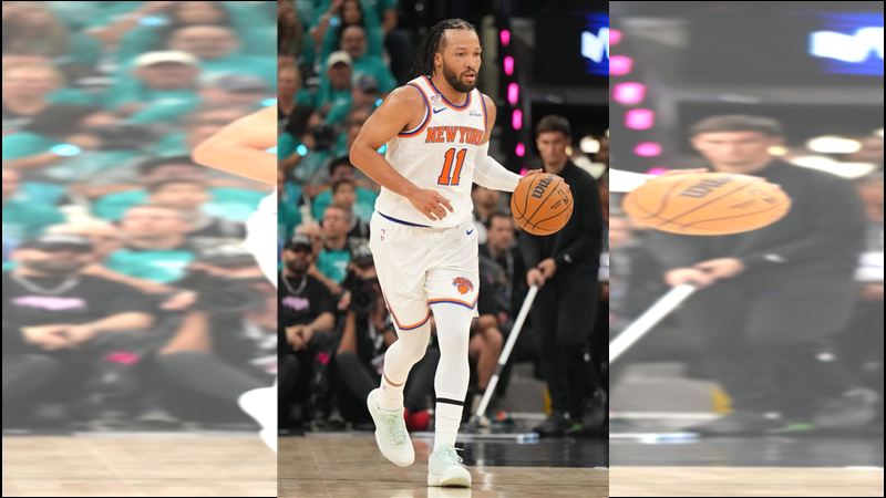 紐約尼克布朗森（Jalen Brunson）。（圖／翻攝自X平台 @BleacherReport）