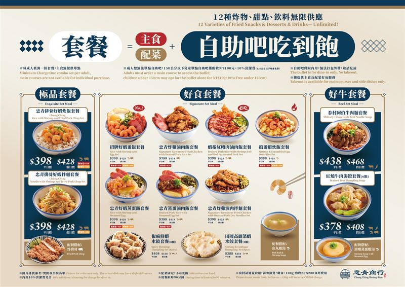 忠青商行林口三井店限定菜單。（圖／品牌業者提供）
