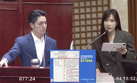 柳采葳踢爆，現行叫車平台評鑑機制缺乏乘客個資保護項目，且平台多便宜行事，直接讓司機取得乘客電話，台北市長蔣萬安則回應，該平台未在國內登記，會建議中央即刻下架，未來評鑑也會納入個資保護項目。（圖／翻攝自北市議會直播）