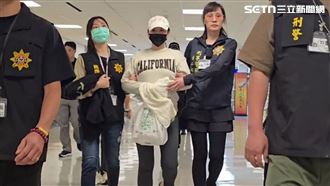 遣返班機抵達桃機　劉喬安被刑警上銬逮捕