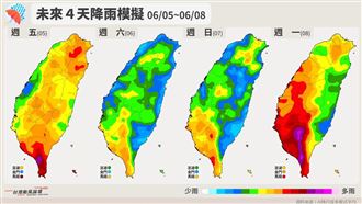 91W穿越南台灣上空！大雷雨炸全台
