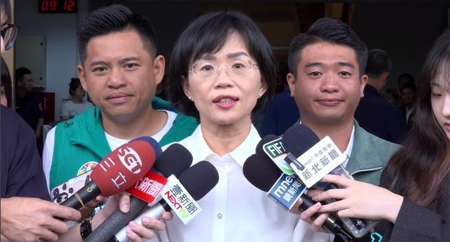 民進黨新北市長參選人蘇巧慧出席土城警分局「2026年警察節捐血活動」（圖／翻攝畫面）