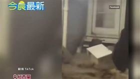 紐西蘭首都威靈頓的住宅今（5）日遭到糞便與衛生用品淹沒。圖為位於威靈頓的紐西蘭國會大廈。