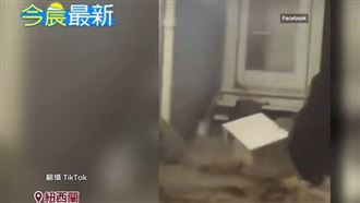 狂砸5000道閃電！紐西蘭暴雨「屎水倒灌」