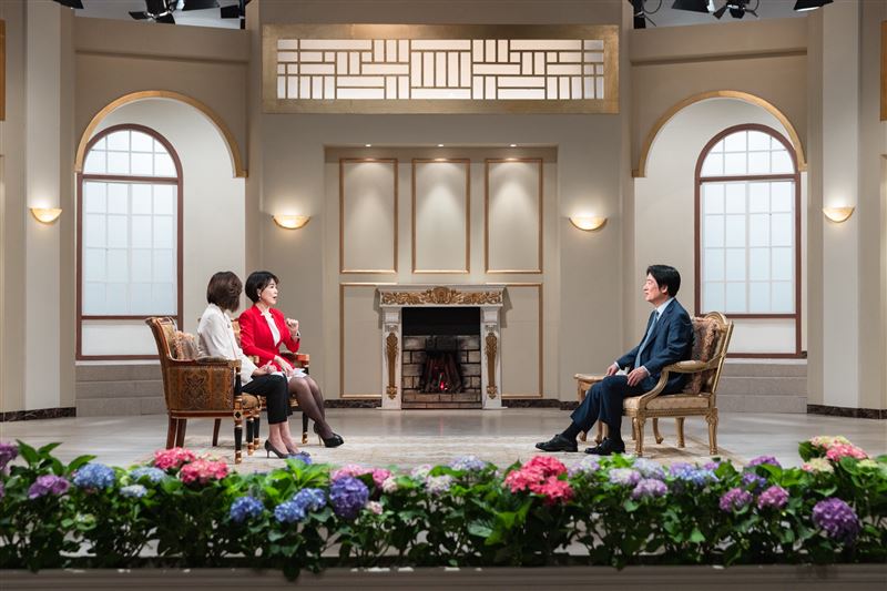 總統賴清德接受《經濟領航 創新台灣》專訪。(圖／台視提供)