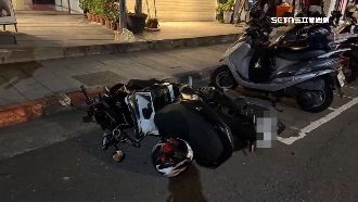 獨／女騎士重機喬不出來　推倒隔壁車落跑