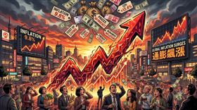 5月消費者物價指數（CPI）年增率衝上2.2%，不僅突破2%的通膨警戒線，更寫下近14個月新高。（圖／AI生成圖片）