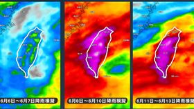 強盛西南風加上梅雨鋒面下週全面登場。（圖／台灣颱風論壇｜天氣特急臉書）