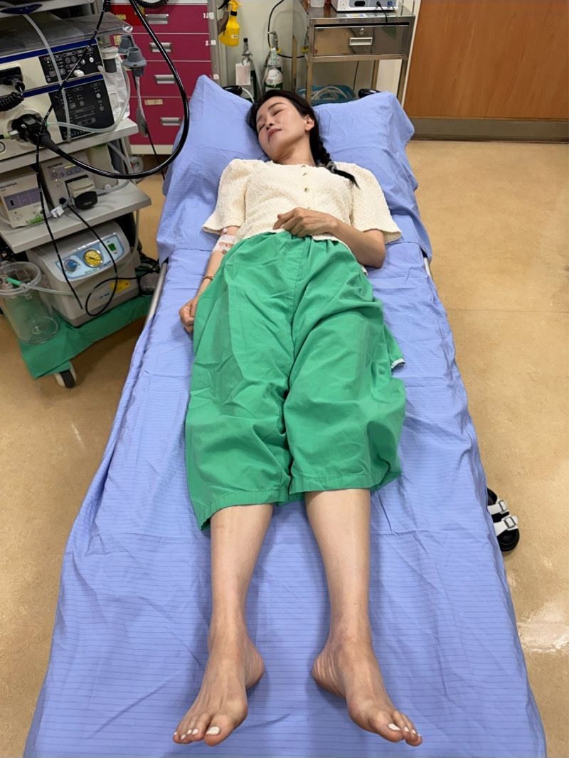 謝宜君暴瘦5公斤入院檢查。（圖／翻攝自臉書）