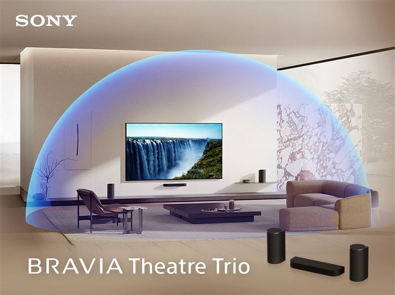 Sony全新概念BRAVIA Theatre Trio三件式旗艦環繞家庭劇院。（圖／品牌業者提供）