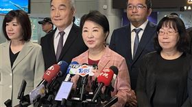 盧秀燕啟程出訪歐洲3國（1）台中市長盧秀燕（前排左2）6日起至15日率團出訪歐洲德國、捷克、奧地利3國，晚間臨行前在桃園國際機場說明此行3大任務。中央社記者葉臻攝　115年6月6日