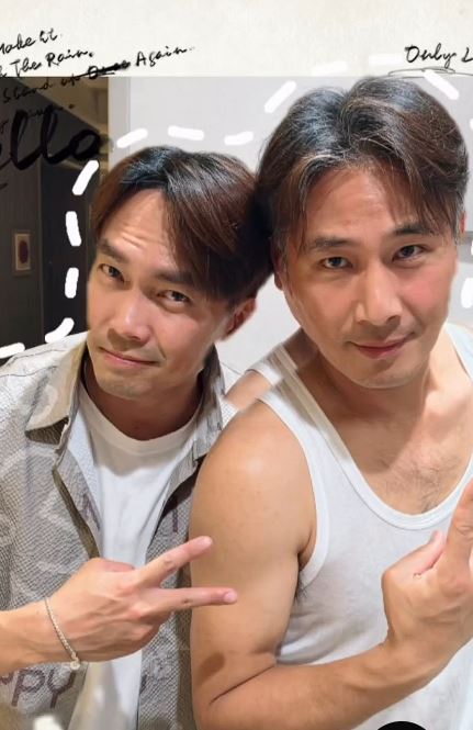傅子純(右)才與許仁杰聚餐。(圖/翻攝自Threads @futzuchun_aaron)
