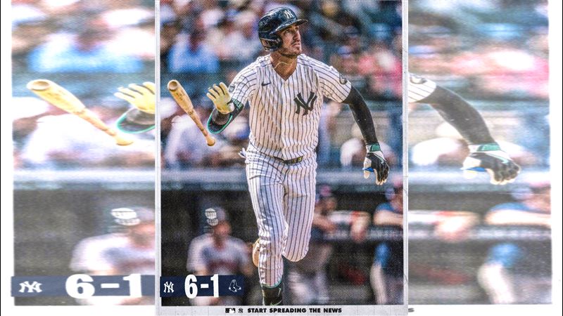 貝林傑(Cody Bellinger)開轟點燃洋基引信,最終單局攻下5分。(圖/翻攝自洋基推特)
