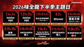 味全龍公布下半季8檔主題日。（圖／味全龍球團提供） 