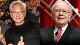 輝達執行長黃仁勳、「股神」巴菲特（Warren Buffett）。（組圖／資料照、巴菲特IG）