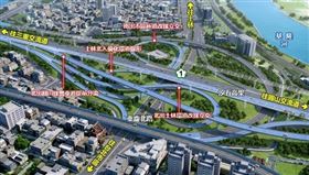 國道1號臺北交流道改善工程計畫範圍示意圖。（圖／高公局提供） 