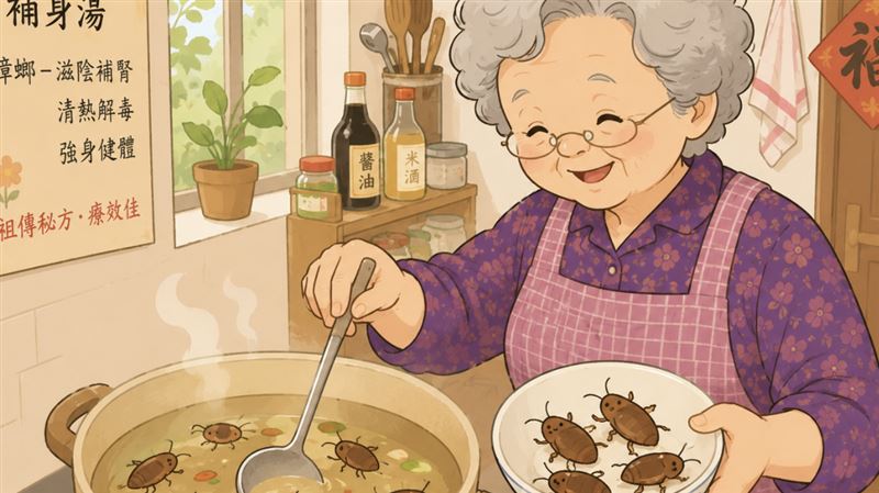 煮「蟑螂湯」掀熱議 網紅嬤曝秘訣:很香