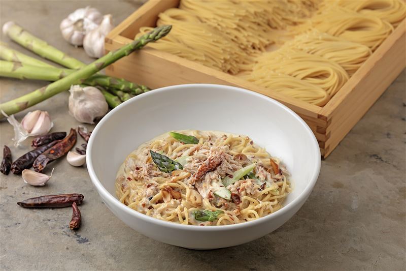 BEPPIN PASTA蒜辣蟹肉奶油麵(圖／BEPPIN PASTA提供）