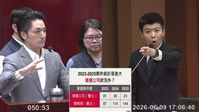 北市議員苗博雅質詢台北市長蔣萬安及台北捷運公司總經理黃清信（圖／翻攝畫面）