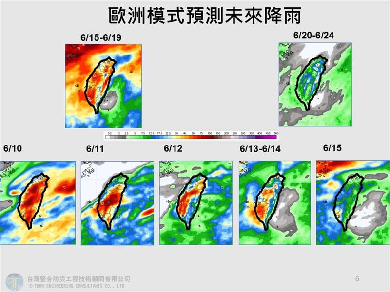 未來一週降雨趨勢圖。(圖/翻攝自賈新興臉書)