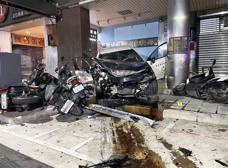2024年7月，新北三重黃姓男子毒駕衝撞正在停等紅燈的警車，造成1員警殉職、4人受傷慘劇。（警方提供）
