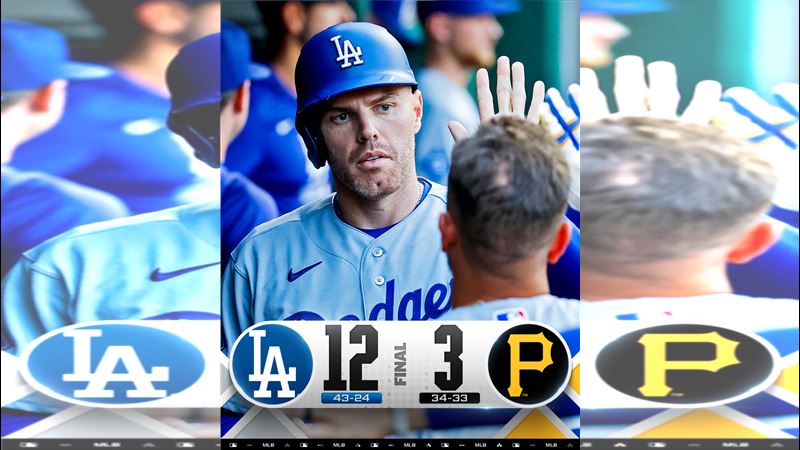 道奇12：3痛宰海盜。（圖／翻攝自X平台 @MLB）