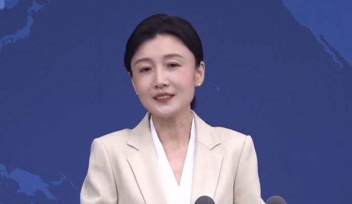 國台辦發言人張晗主持例行記者會(圖/翻攝畫面)