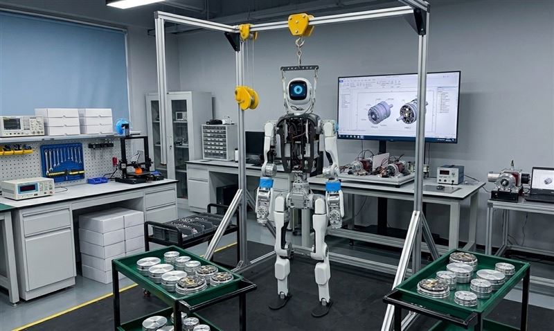 此次推出的人形機器人並非單純模仿人類外型,而是整合 AI、高階製造、仿生結構與感測技術的智慧載體。其核心架構包括負責語意理解、自主判斷與任務規劃的「大腦」,掌控步態、平衡與複雜動作的「小腦」,以及由 3D 視覺、光達(LiDAR)、力覺感測器與高功率密度執行器組成的感知及肢體系統。(圖/凱鈺)