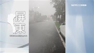 雨彈炸馬路淹成小河　通勤族怨：沒豪雨假