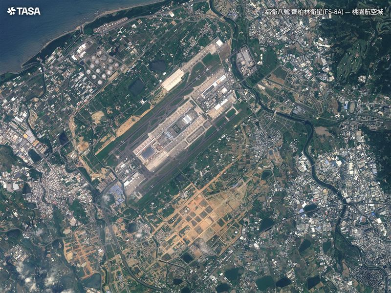 桃園航空城。(圖/國家太空中心TASA)