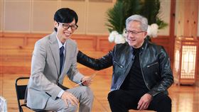 黃仁勳與劉在錫在《劉QUIZ ON THE BLOCK》中合體。（圖／ friDay影音提供）
