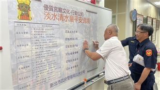 淡水清水巖遶境簽署公約　400警民力維安